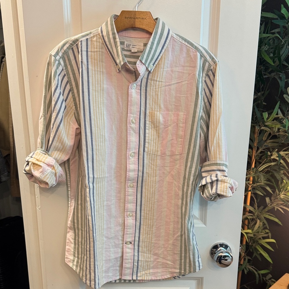 GAP Factory Multicolor Striped Men's Shirt